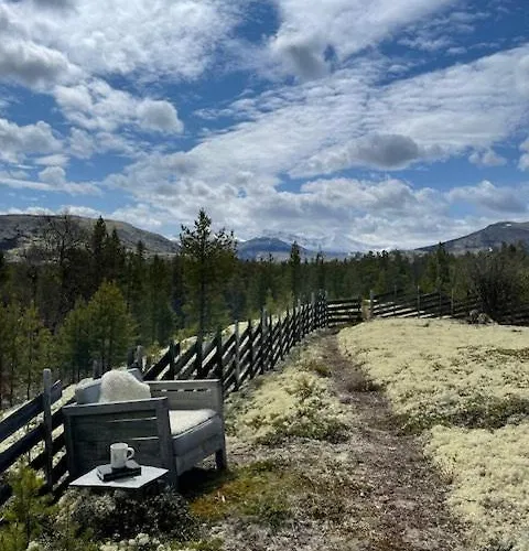 Log With Views Of Rondane Mountains *